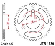 Звезда ведомая JT 420 x 28 Kawasaki, Suzuki